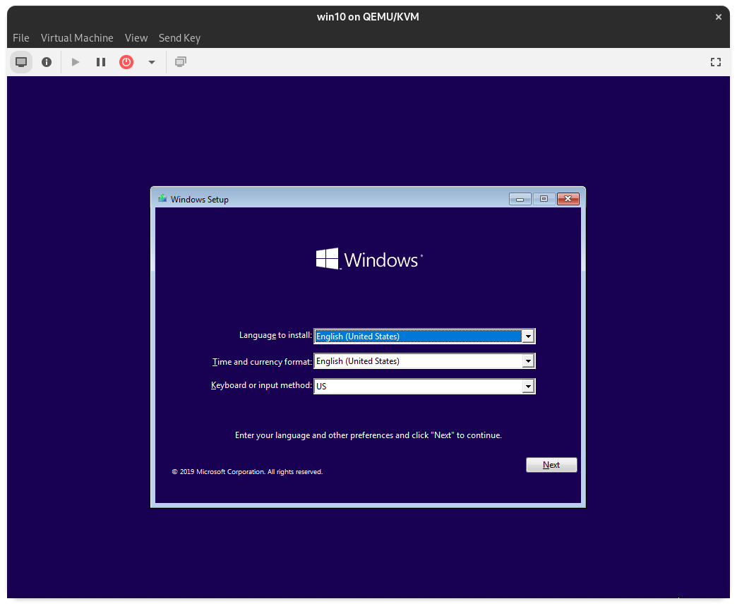 Screengrab of the &ldquo;Windows Setup&rdquo; screen on boot